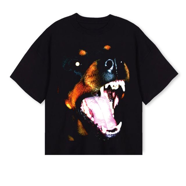 DOG PARK Black Oversized Boxy Tee.