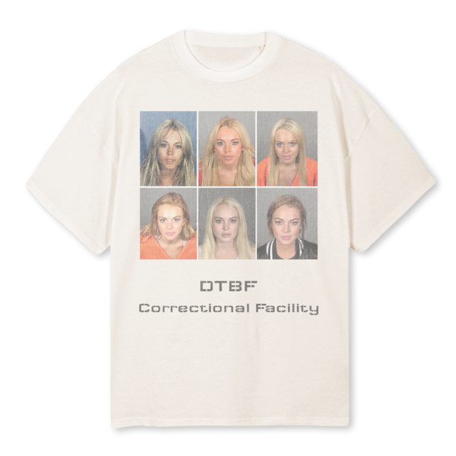 LIN DTBF Vintage White Oversized Tee.