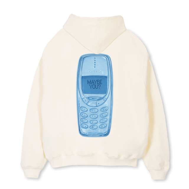 CITD TELEFON Cream Oversized Hoodie.