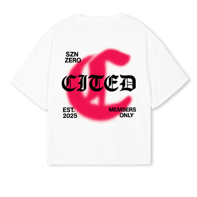CITD SZN White Oversized Boxy Tee.