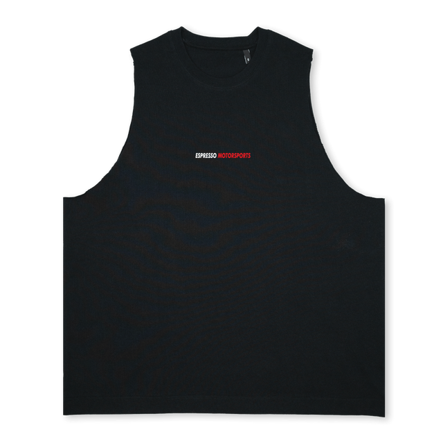 ENGINE BUILDING  Deep Black Oversized Vest.