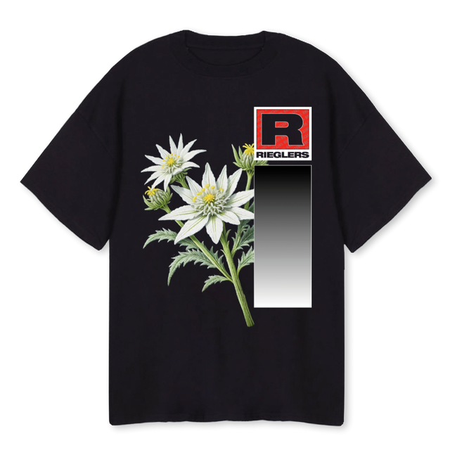 CONTRASTBOX Black Oversized Tee.