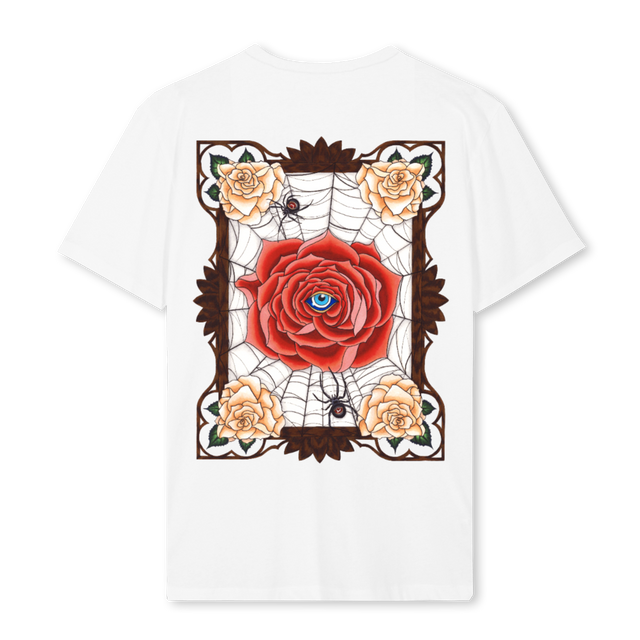 SPIDEREYEROSE White Regular Tee.