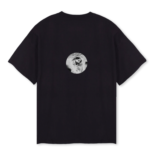 LAYERIJESUS Black Oversized Tee.