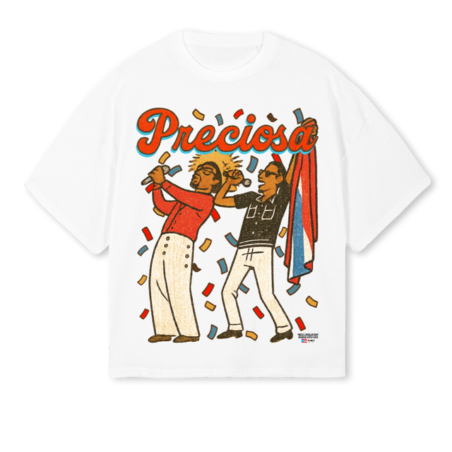 PRECIOSA White Oversized Boxy Tee.