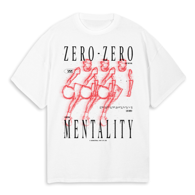 MENTALITYWHT White Oversized Tee.