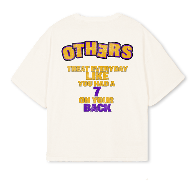 LSU SVNW Vintage White Oversized Boxy Tee.