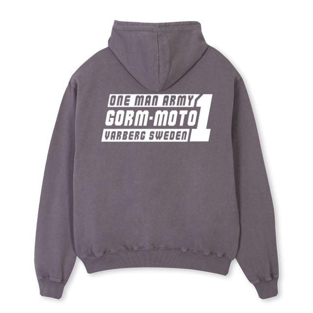 SERVICEHOODIE Pigment Grey Oversized Hoodie.