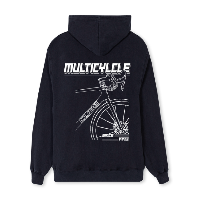 MULTICYCLE PULLI Vintage Black Regular Hoodie.