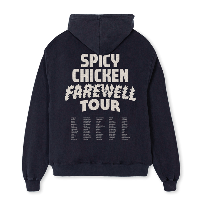 SVART HUVTROJA SPICY Vintage Black Oversized Hoodie.