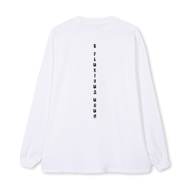 BLUEBRIDGE White Oversized LS Tee.