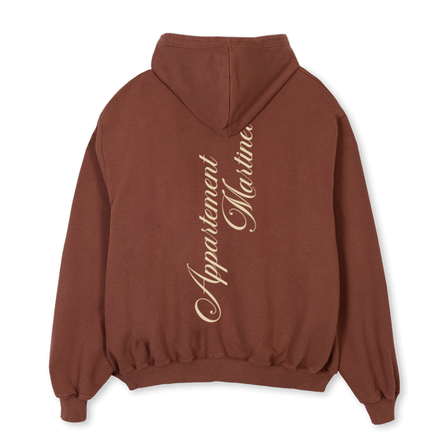 SOUVENIR CAMPAGNE Vintage Brown Oversized Zipped Hoodie.