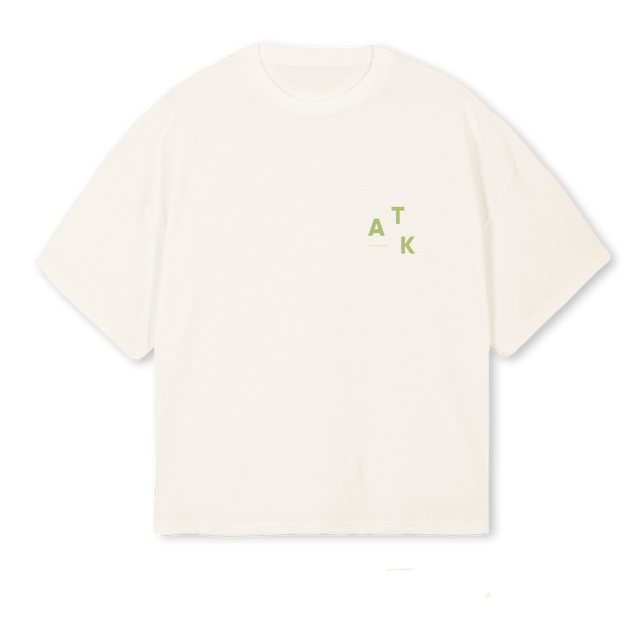VINTAGEWHITEAVOCADO Vintage White Oversized Boxy Tee.