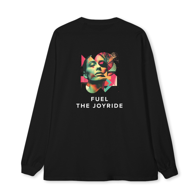 THE MONK FUEL Black Oversized LS Tee.
