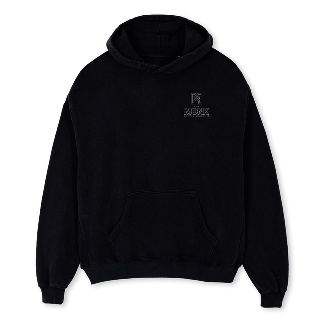 THE MONK FLOW Black Oversized Hoodie.