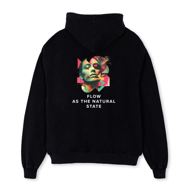 THE MONK FLOW Black Oversized Hoodie.