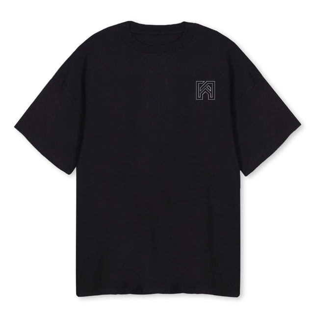 THE MONK SHOP Black Oversized Tee.