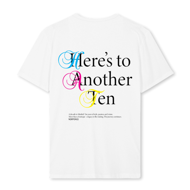 ANOTHERTEN White Regular Tee.