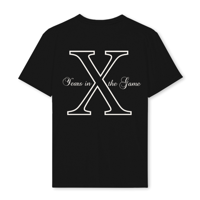 TENYEARSINTHEGAME Black Regular Tee.