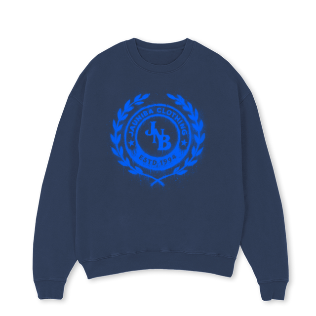 JNB UNI NAV Navy Blue Oversized Crewneck Sweater.