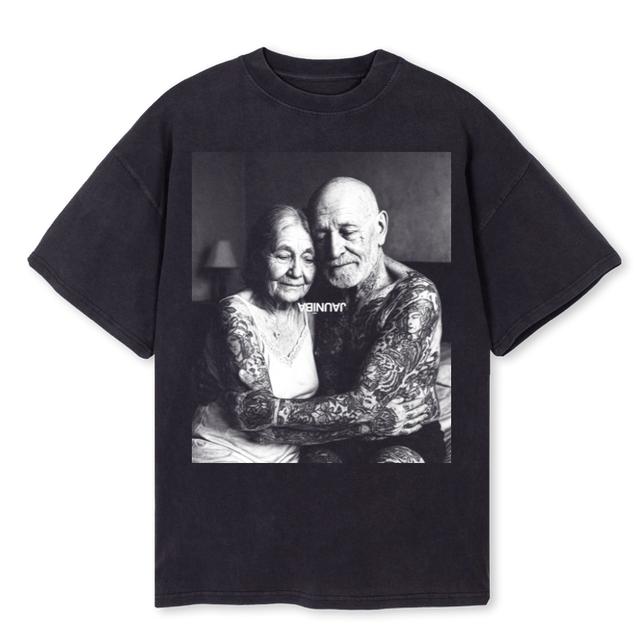 JNB TATTOO Vintage Black Oversized Tee.