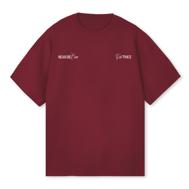 MOCTTWO Burgundy Oversized Tee.