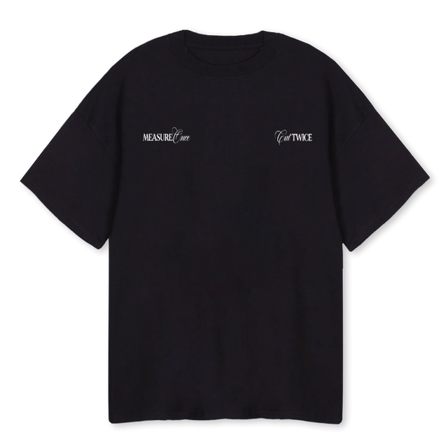 MOCTTHREE Black Oversized Tee.