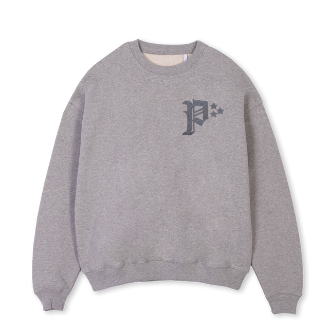 PISFORPHILIORDER Grey Marl Oversized Crewneck Sweater.