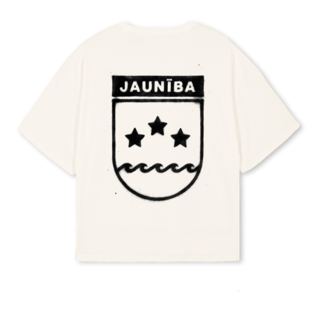 JNBCRESTWHITE Vintage White Oversized Boxy Tee.