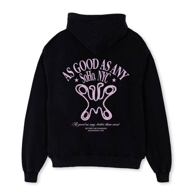 AGAABUTTERFLYLIMITED Black Oversized Hoodie.