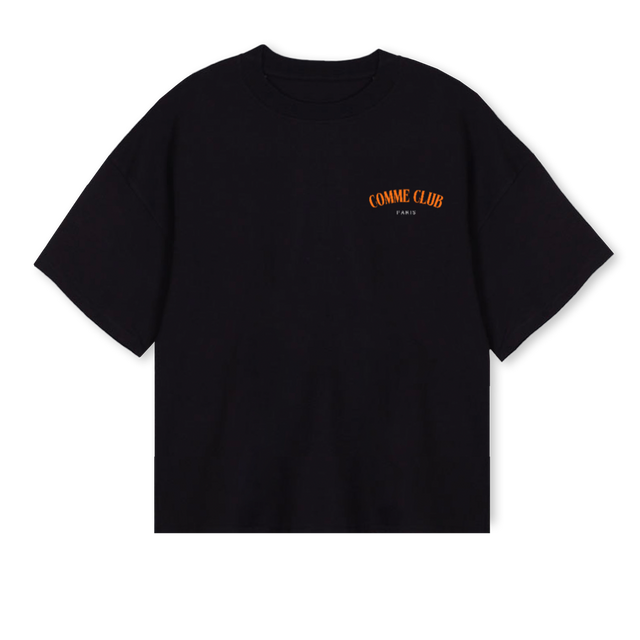 CMMECLBPARIS Black Oversized Boxy Tee.