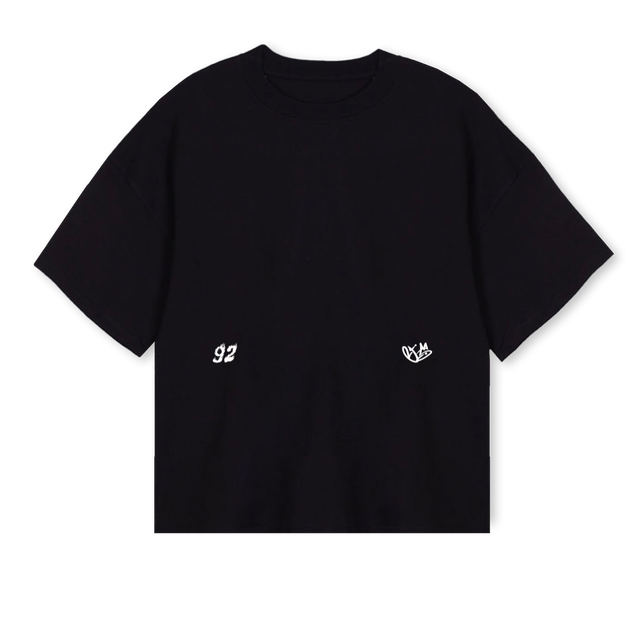 CURSEBLACK Black Oversized Boxy Tee.