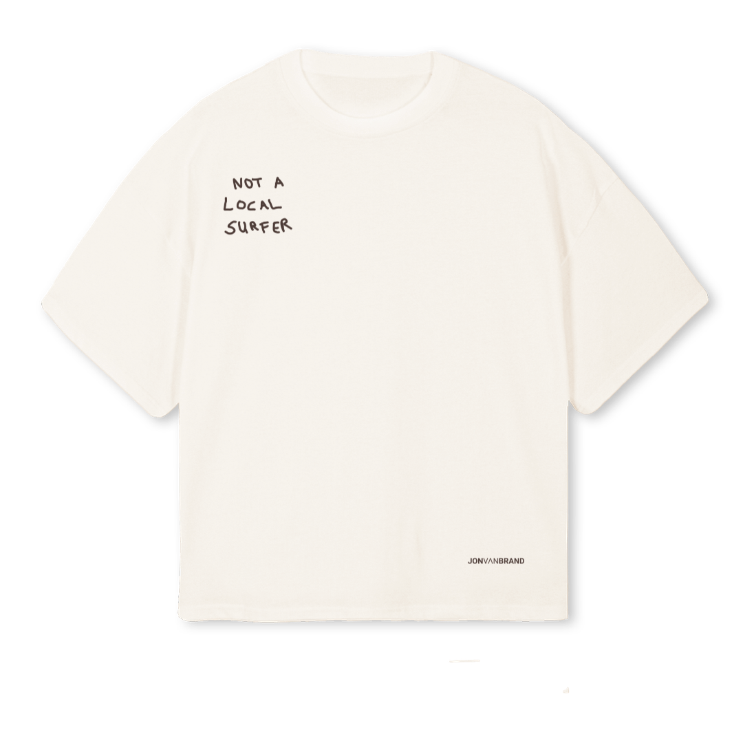 NOTALOSURFERVINWHITE Vintage White Oversized Boxy Tee. – WATC STUDIO
