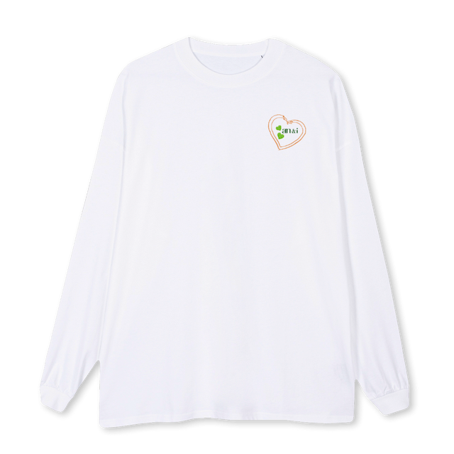 LSLEEVESNATURE White Oversized LS Tee.