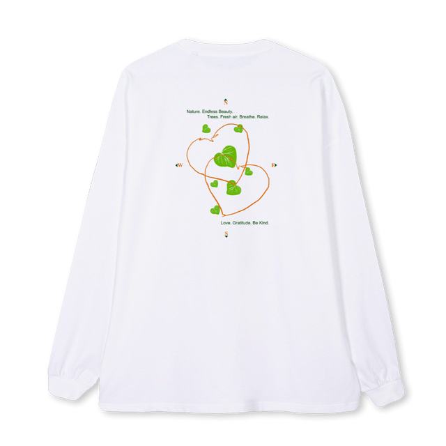 LSLEEVESNATURE White Oversized LS Tee.