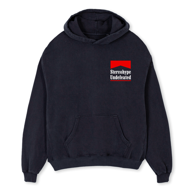 MARLVINTBLKHOODISAMP Vintage Black Oversized Hoodie.