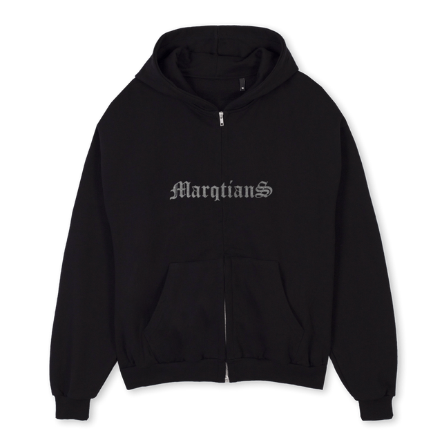 MMM Black Oversized Zipped Hoodie.