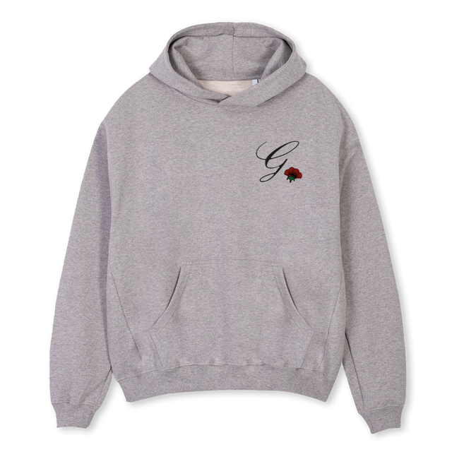 ESSENTIELHOODIE Grey Marl Oversized Hoodie.
