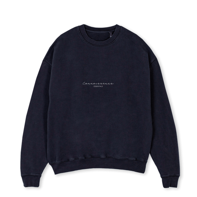 SCRIPTSWEATVINTAGE Vintage Black Oversized Crewneck Sweater.