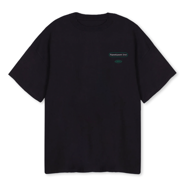 NEWTOWNINN Black Oversized Tee.