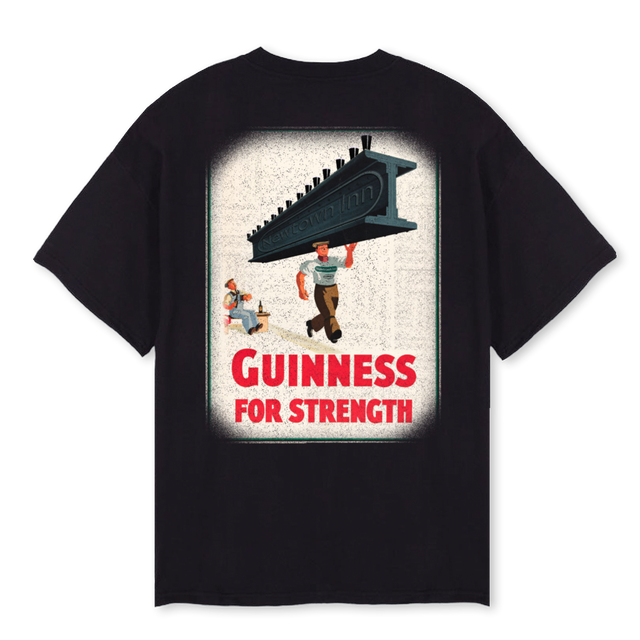 NEWTOWNINN Black Oversized Tee.