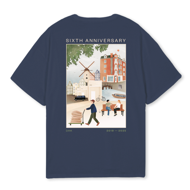 DAKYEARSNAAVY Navy Blue Oversized Tee.
