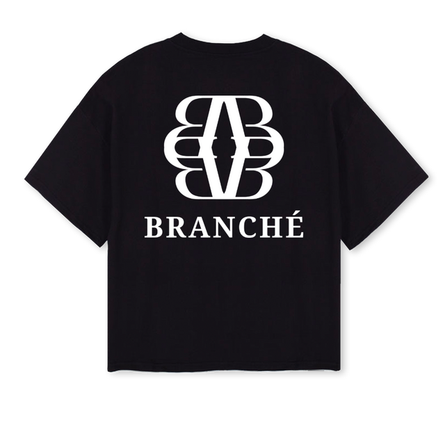 DLD Black Oversized Boxy Tee.