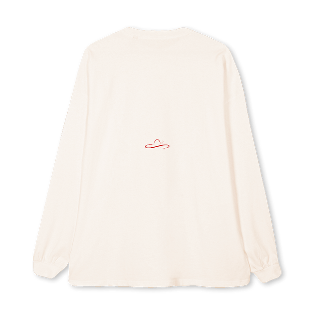 NOT SAYING Vintage White Oversized LS Tee.