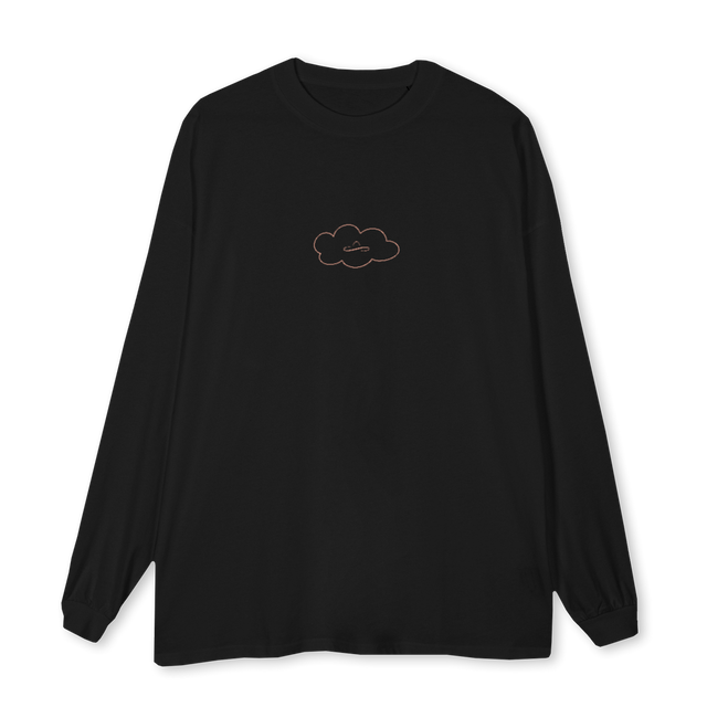 BACKSIDEDREAM Black Oversized LS Tee.
