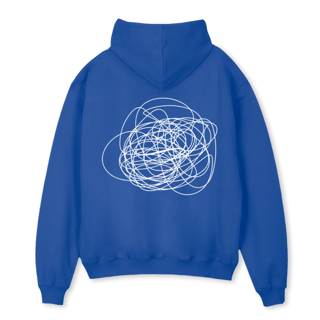 WHATAREWE Cobalt Blue Oversized Hoodie.