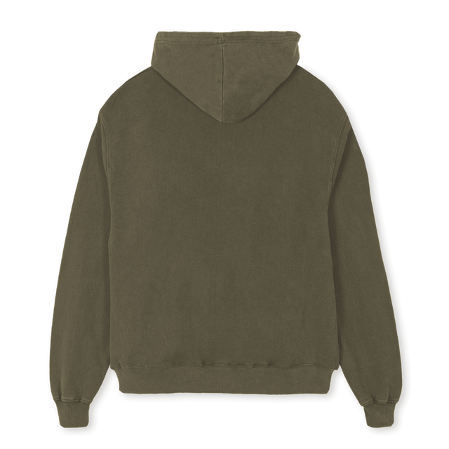 DRAWNHOODIE Vintage Olive Oversized Hoodie.