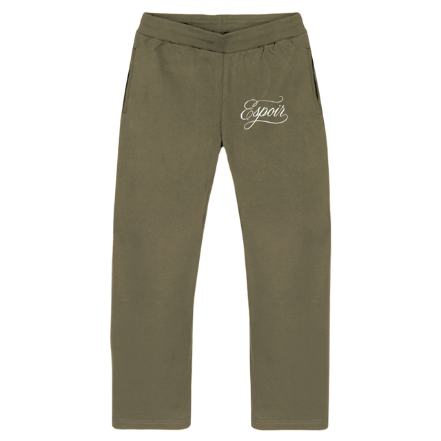 DRAWNPANTS Vintage Olive Straight-Leg Relaxed Sweatpants.