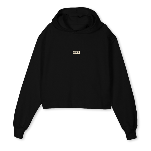 ADWBEASTBYBEANBG Black Cropped Hoodie.