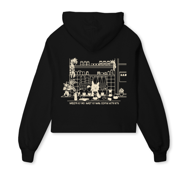 ADWBEASTBYBEANBG Black Cropped Hoodie.